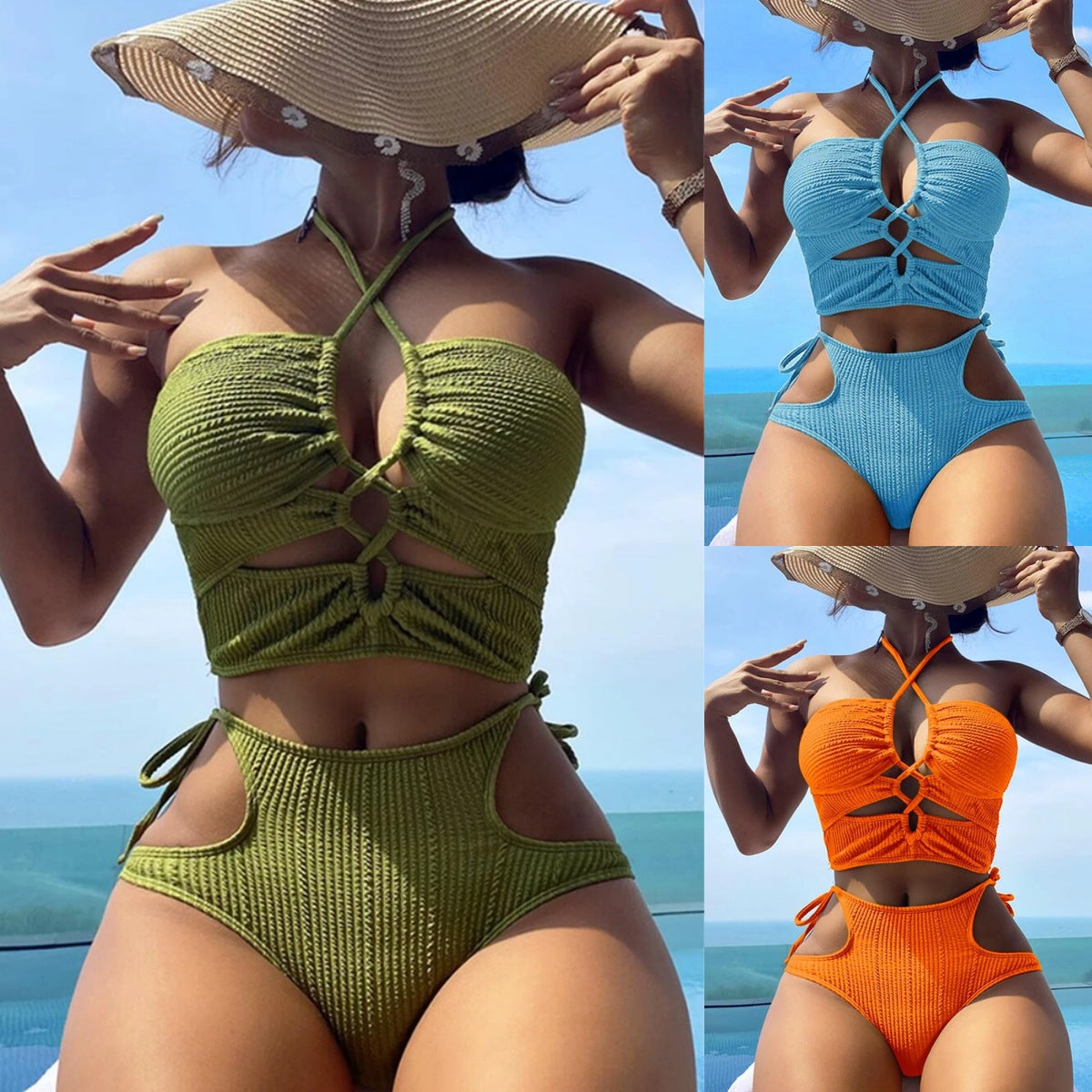 Bikini Split Rope Tight Swimsuit