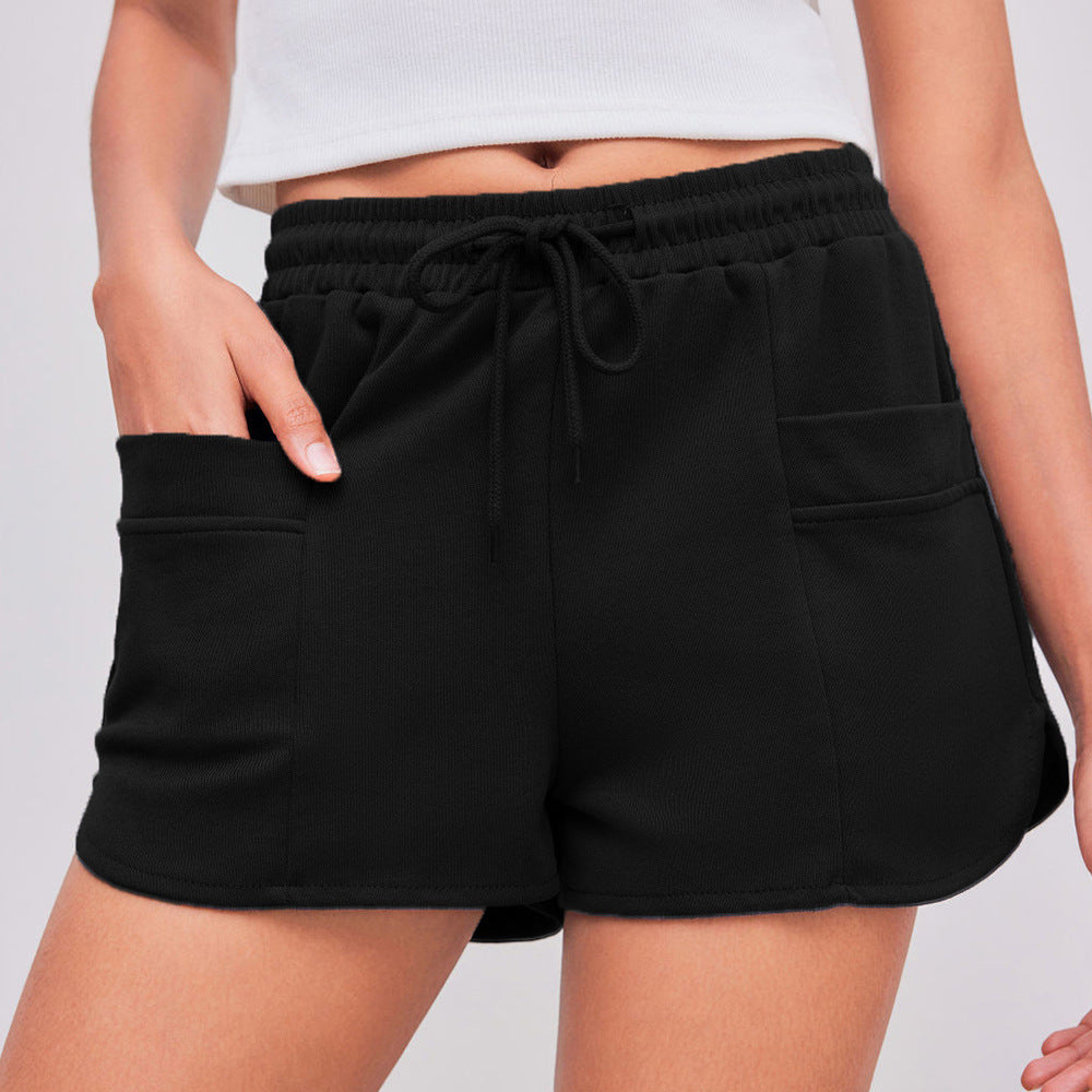 Simple Drawstring Strap Shorts