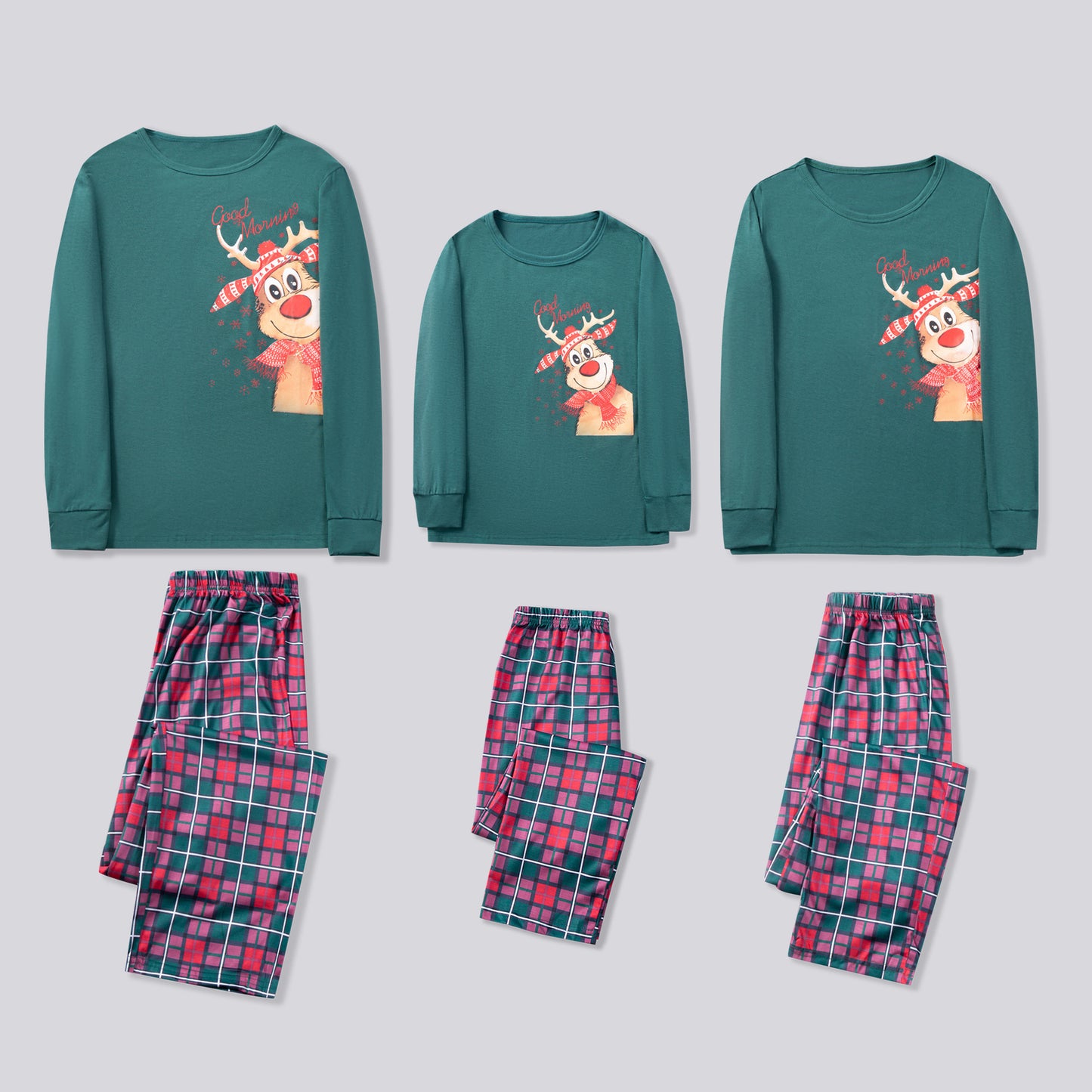 Christmas Printed Parent-child Long-sleeved Pajamas Suit