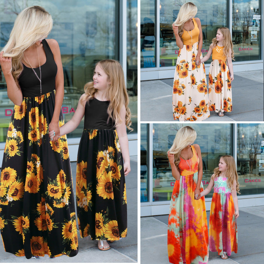 Stitching Vest Dress, Mother-daughter Matching Outfit