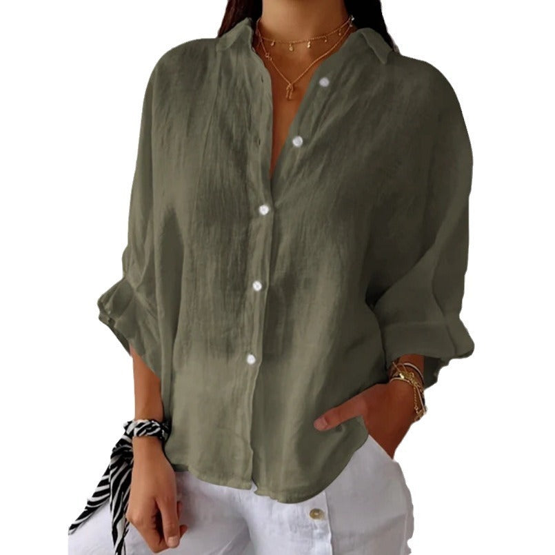 Cotton And Linen Fashion Top