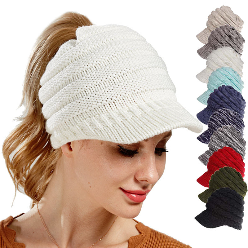 Women Ponytail Beanies Hats