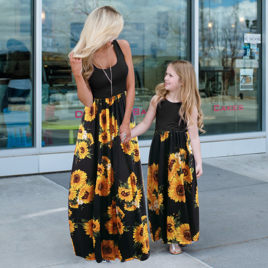 Stitching Vest Dress, Mother-daughter Matching Outfit