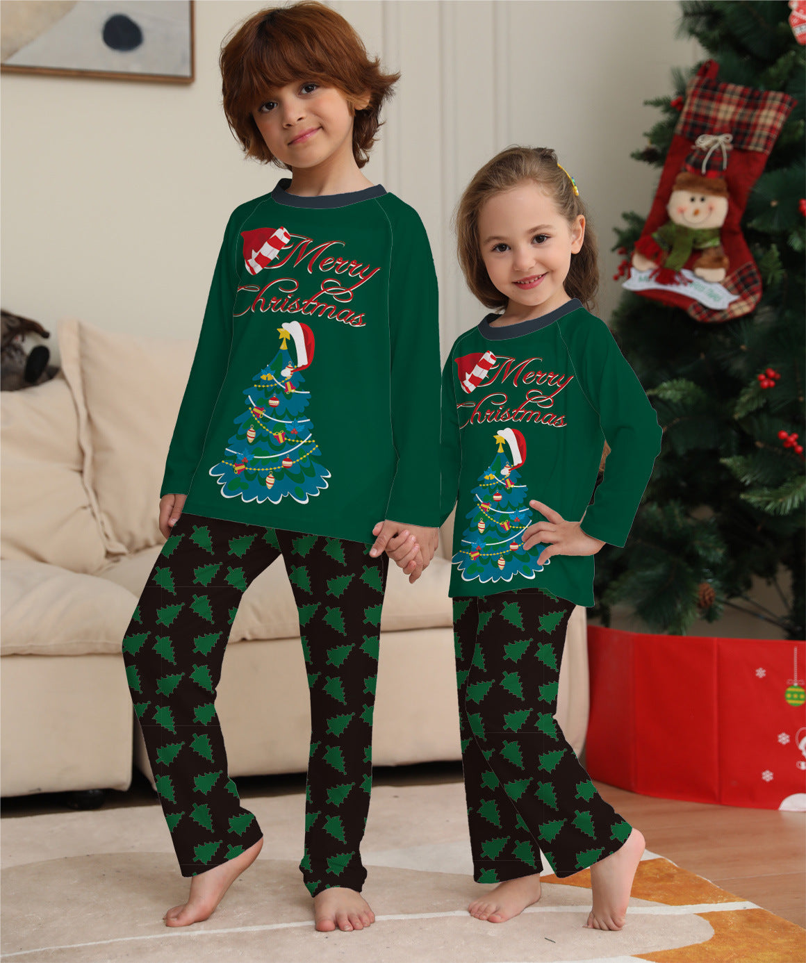 Parent-Child Christmas Suit Long-sleeved Homewear Pajamas