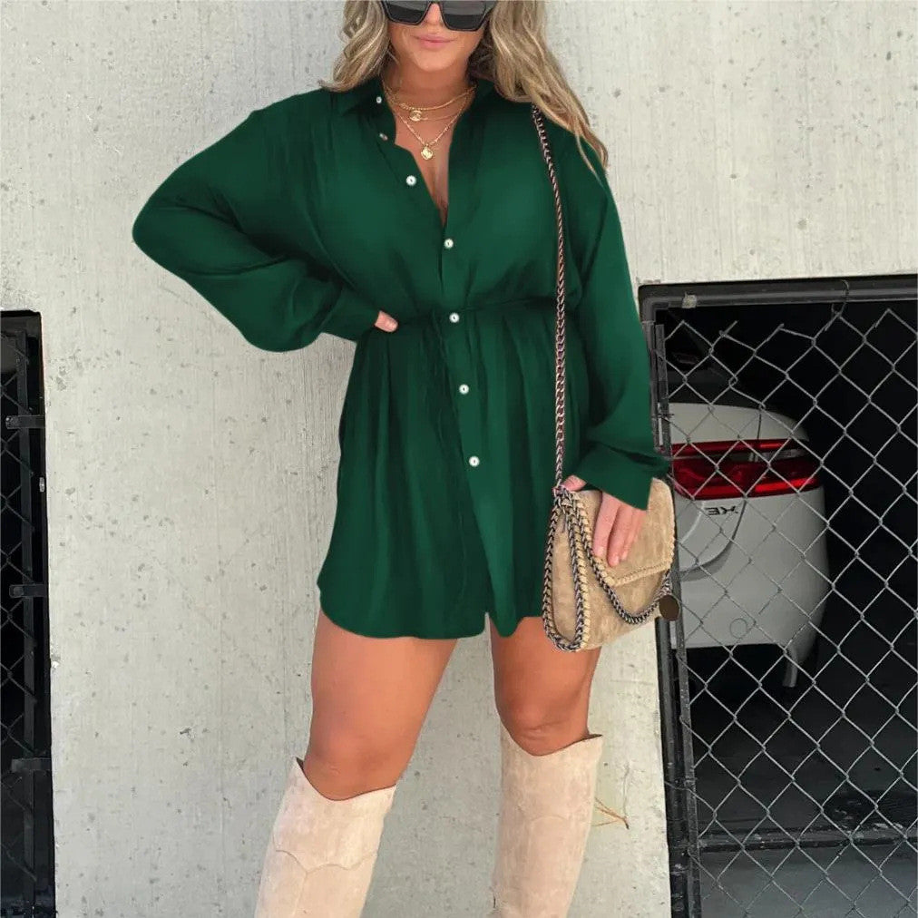 Long Sleeve Jumpsuit Shirt Dress