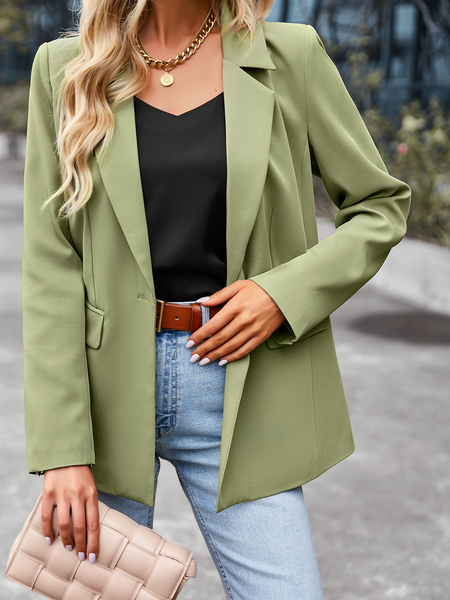 Women's Lapel Collar Blazer Jacket