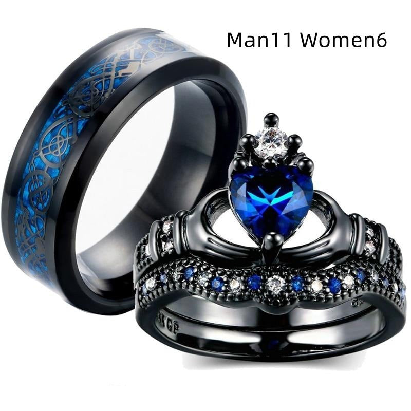 Crown love sapphire ring