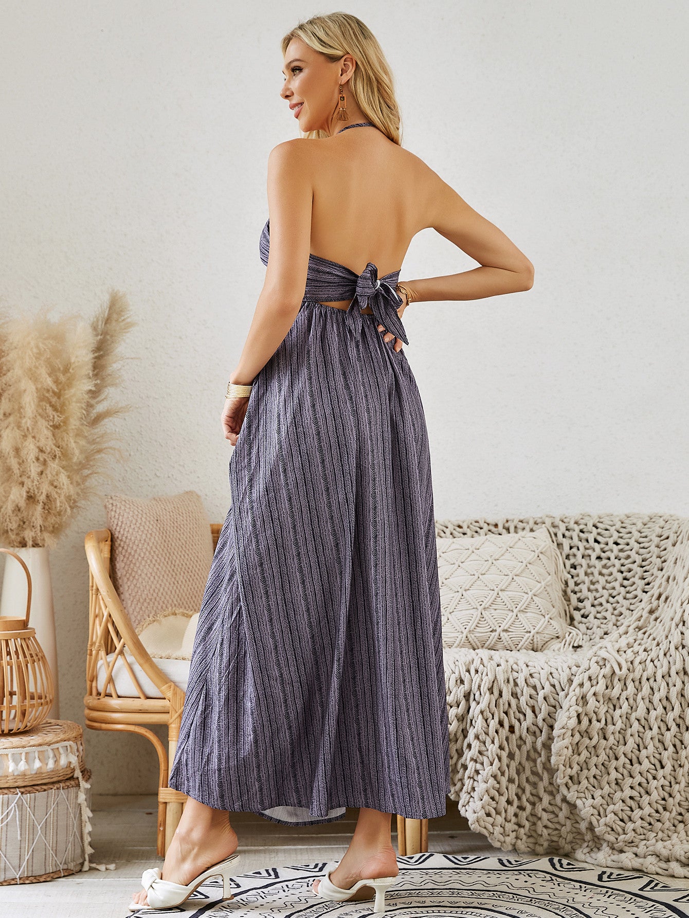 Bohemian Halter Maxi Dress