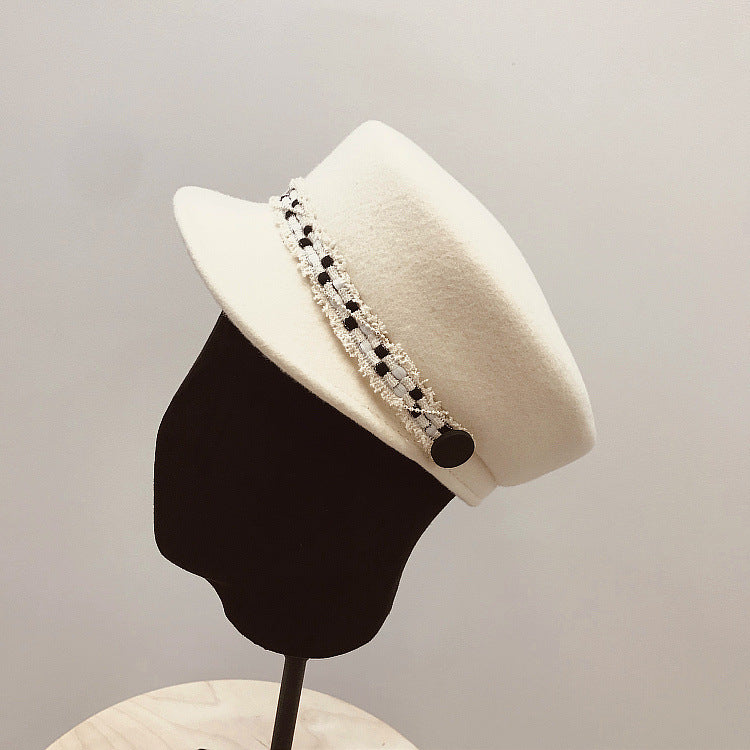 Vintage Elegant Versatile Flat Fashion Hat