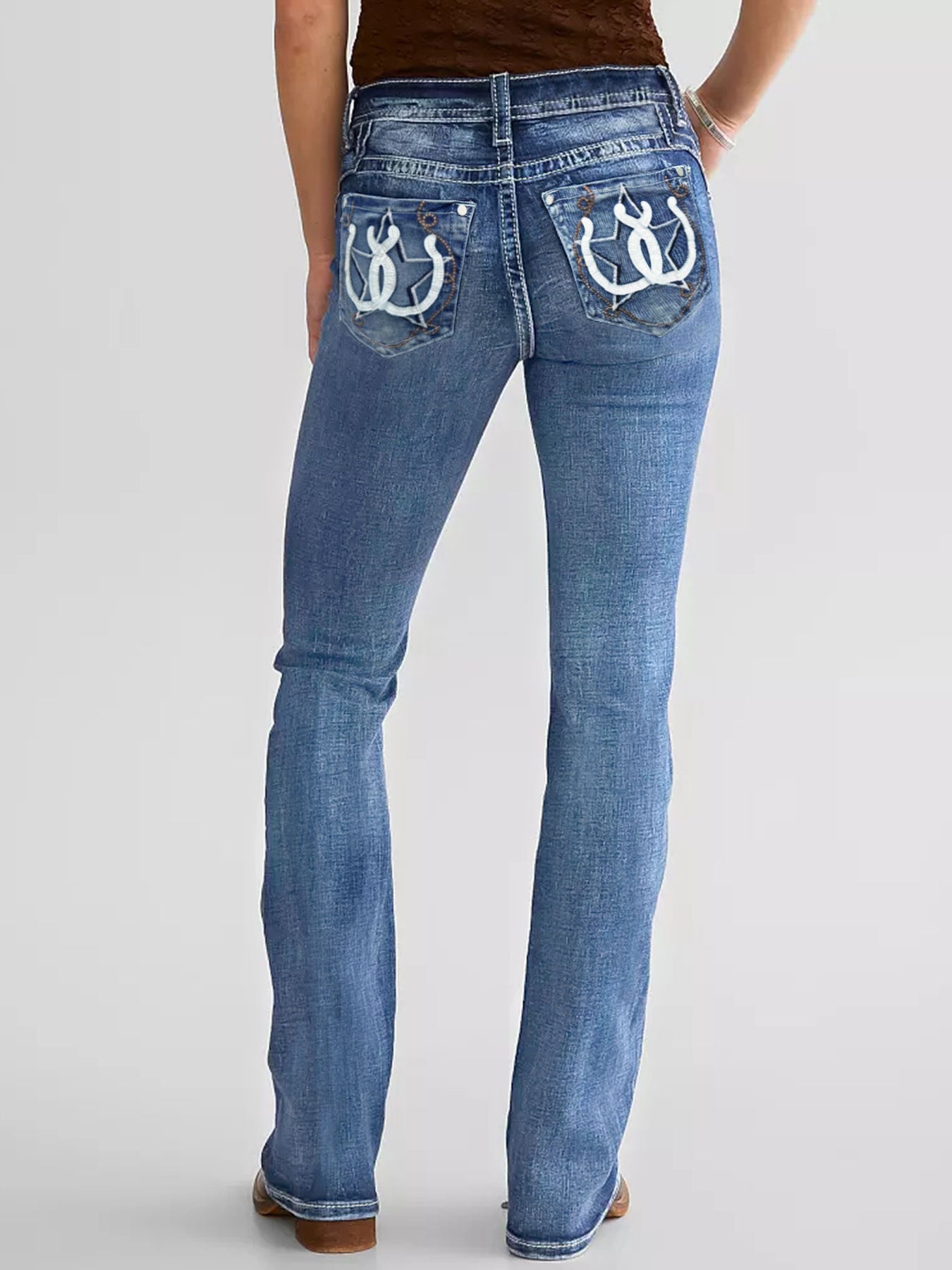 Slim Embroidery Jeans