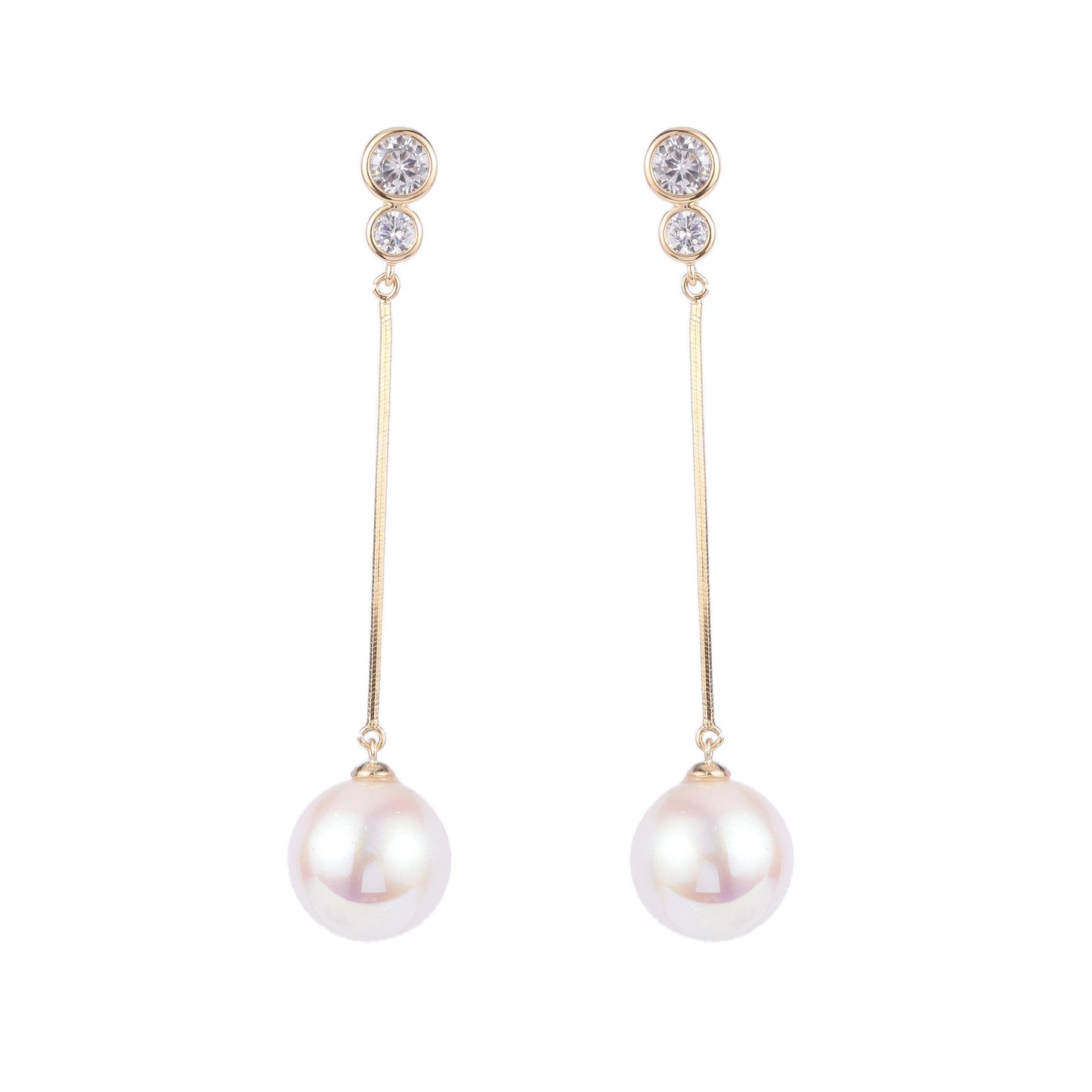 Elegant And Thin Face Pearl Earrings