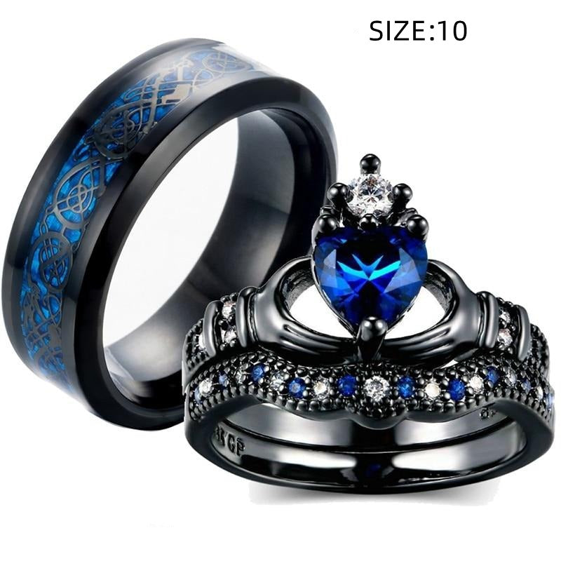 Crown love sapphire ring