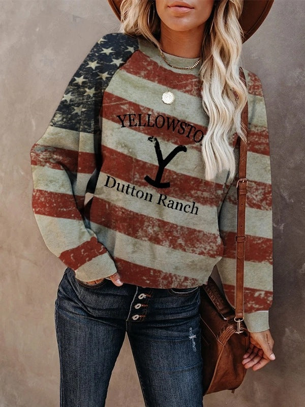 Yellowstone Dutton Ranch Print Sweatshirt