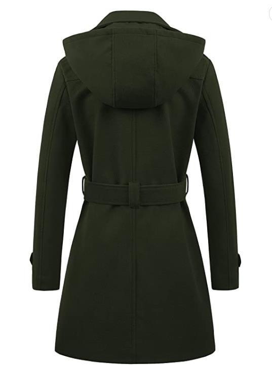 Woolen Hooded Plus Size Coat