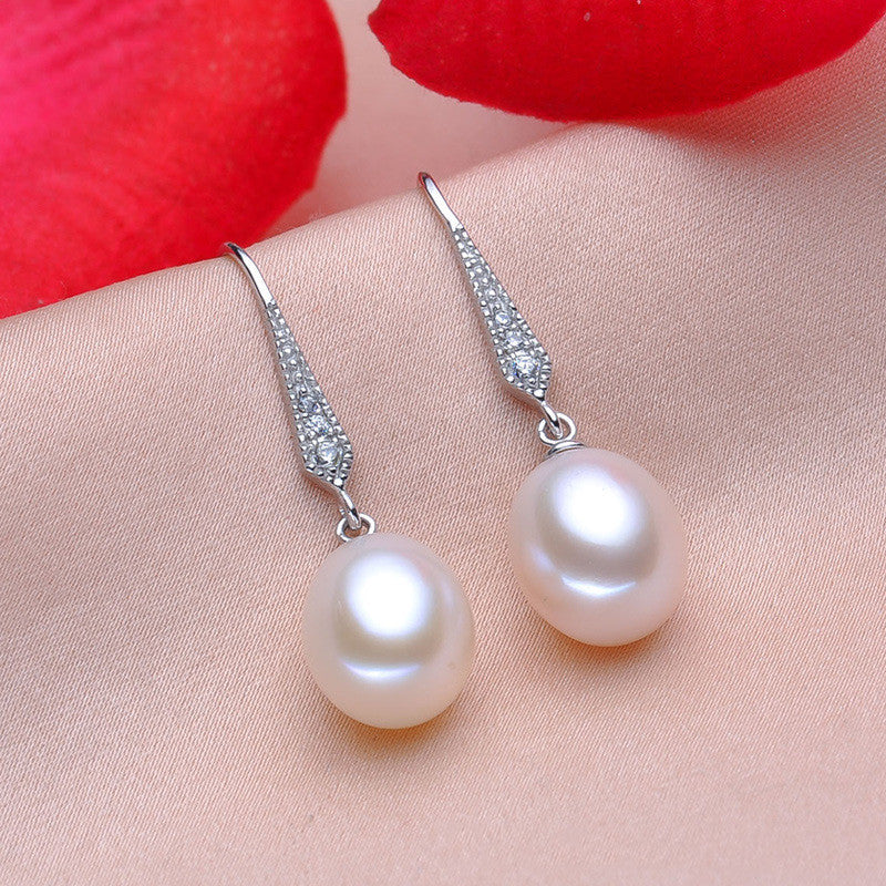 Silver Freshwater Pearl Earrings