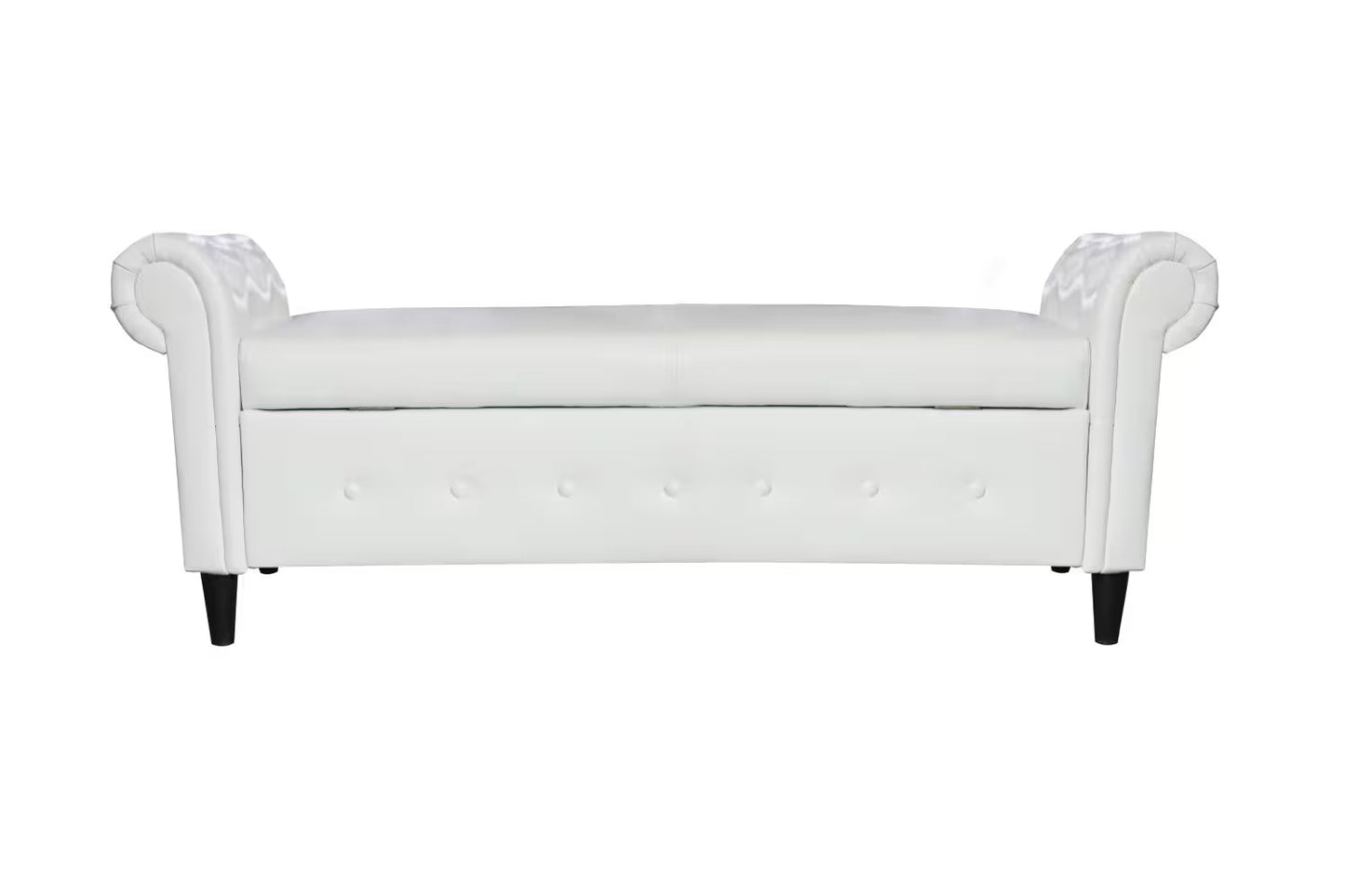 White Multifunctional Storage Rectangular Sofa Stool