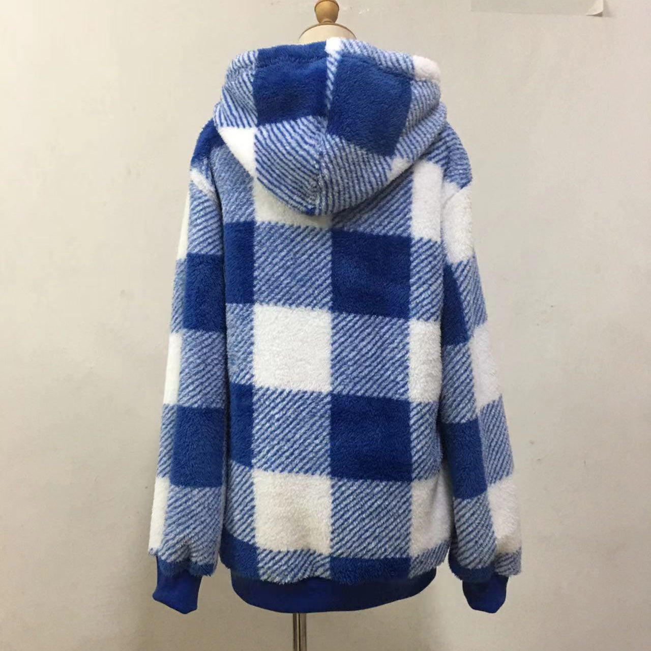 Plaid Hooded with Pockets