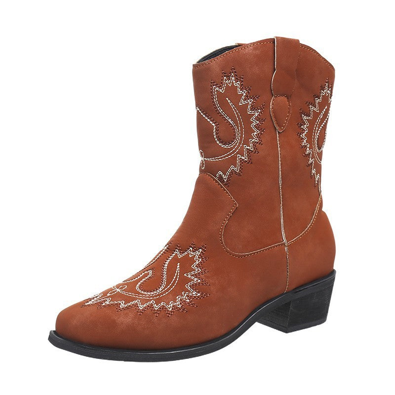 Embroidery Western Cowboy Boots