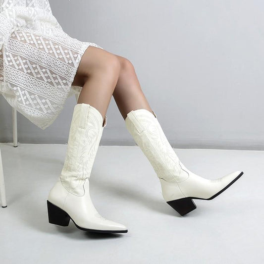 Embroidered Western Cowboy Boots