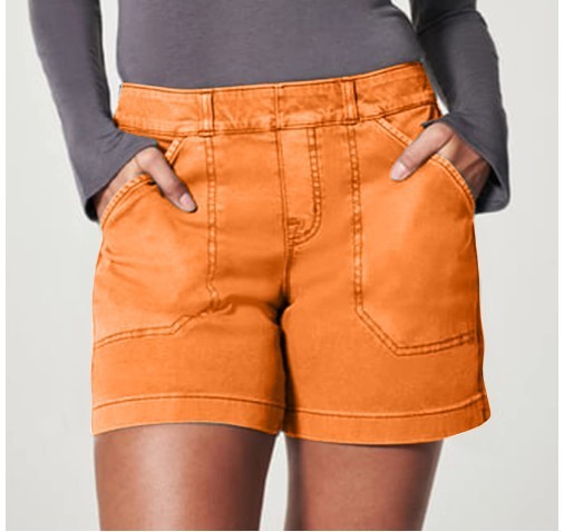 High Waist Overalls Casual Shorts Cotton And Linen Thin A- Line