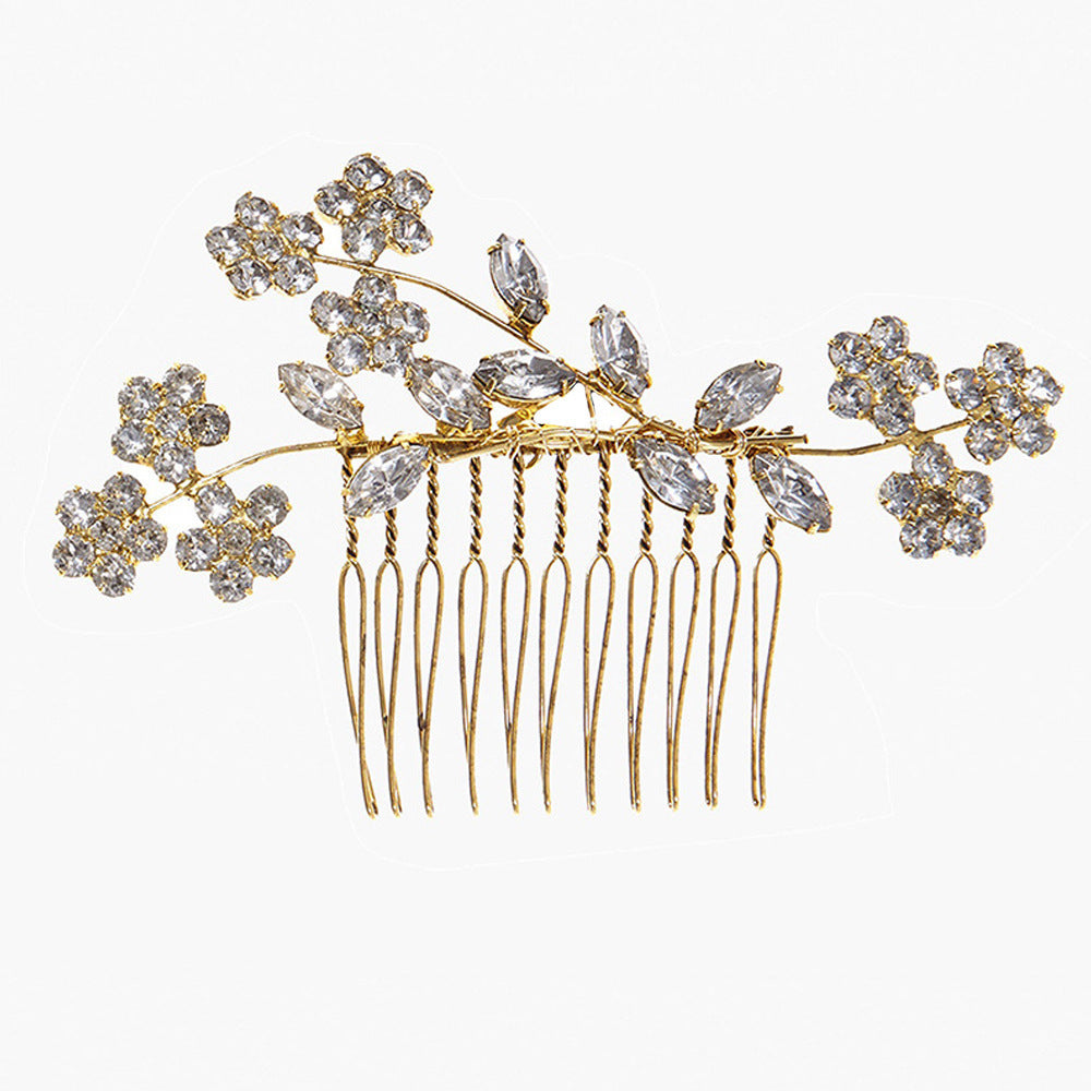 Fashion Flower Hair Comb Female Elegant Simple