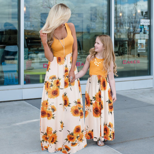 Stitching Vest Dress, Mother-daughter Matching Outfit