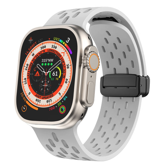 Mesh Magnetic Buckle Silicone Strap Iwatch Strap (Band Only)