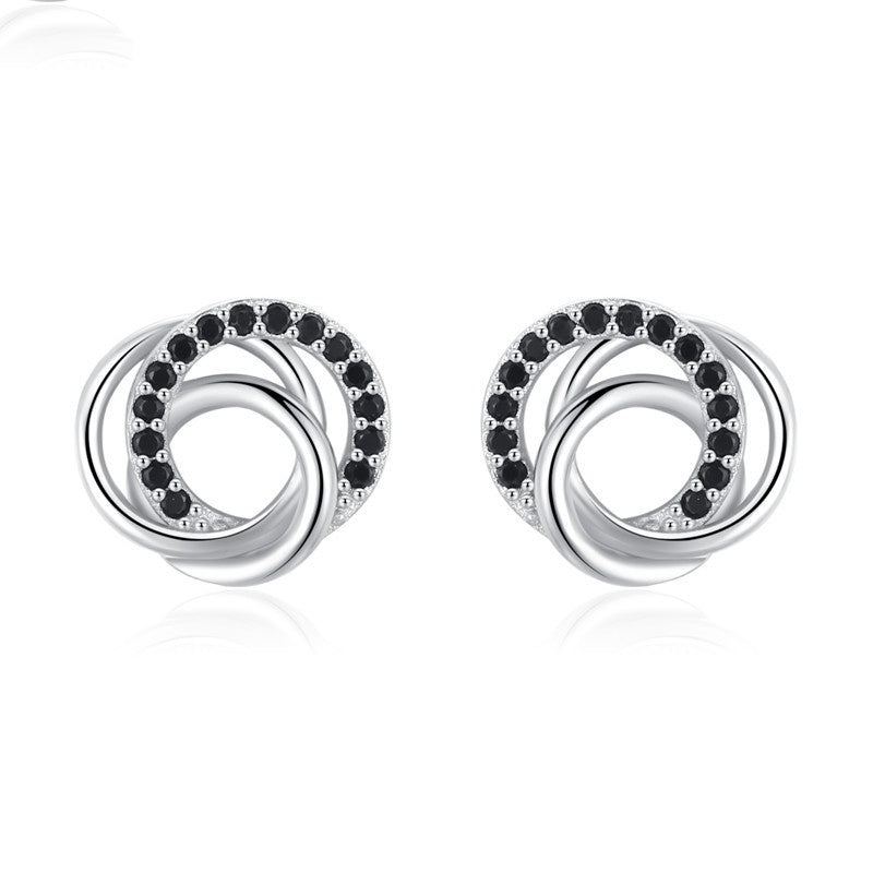 Dignified Hollow Multi-circle Zircon Design Ear