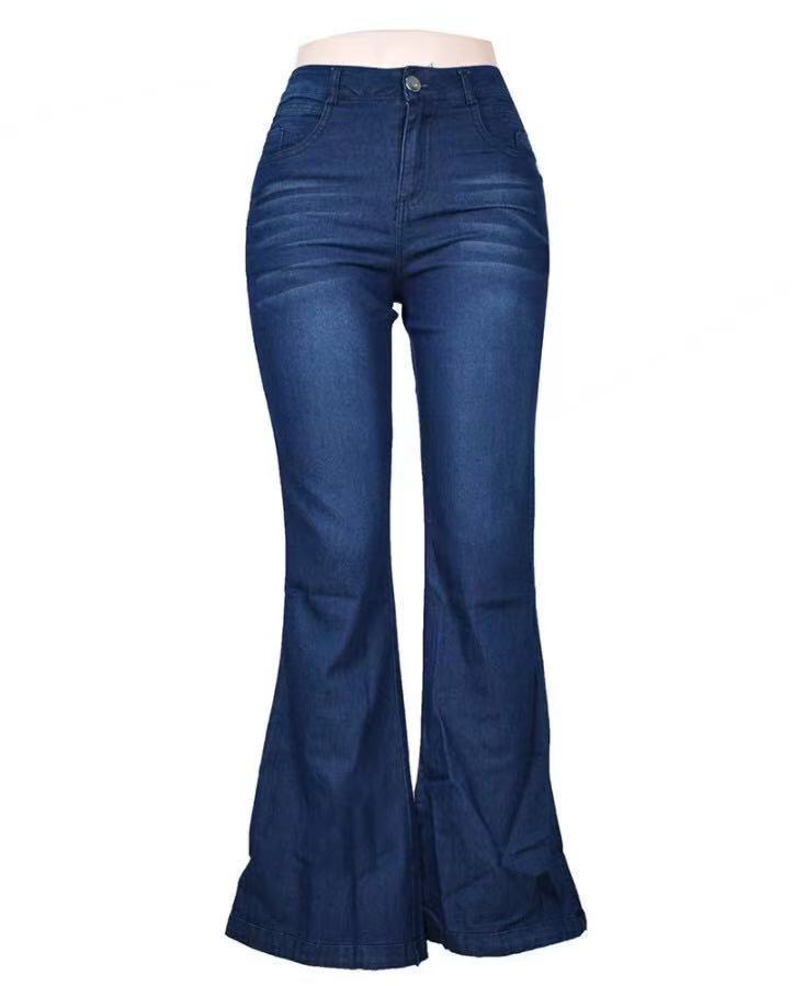 Women's Simple Flared Wide-leg Denim Jeans