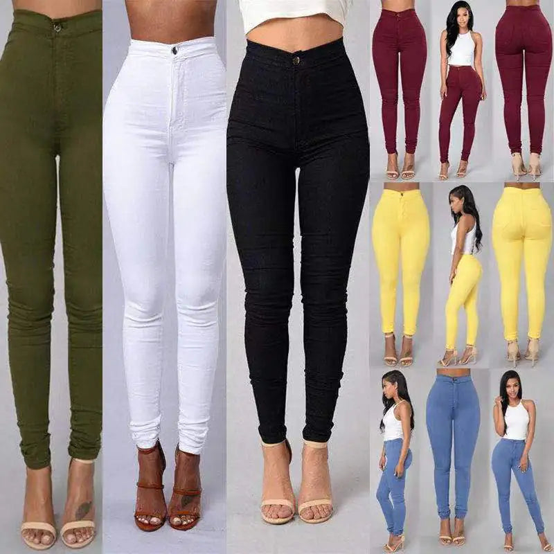 High-Waist Skinny Jeans